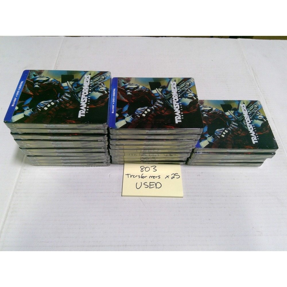 Paramount Transformers The Last Knight Blu-ray Steelbook Lot of 25 Blue USED